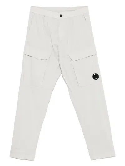 C.p. Company Lens-detail Trousers In White