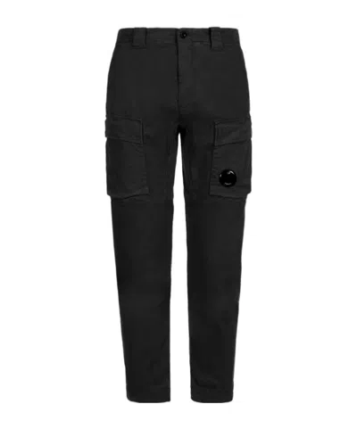 C.p. Company 50 Fili Cargo Trousers In Black