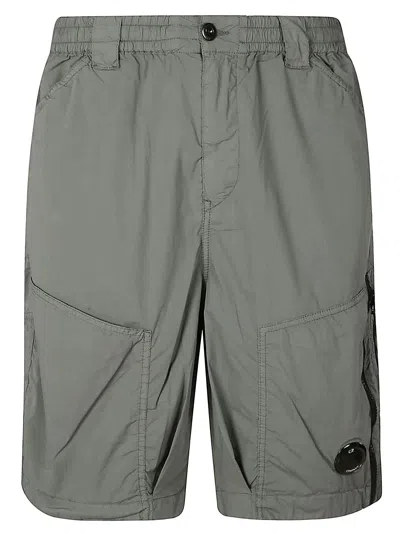 C.p. Company 50 Fili Stretch Cargo Shorts In Agave Green