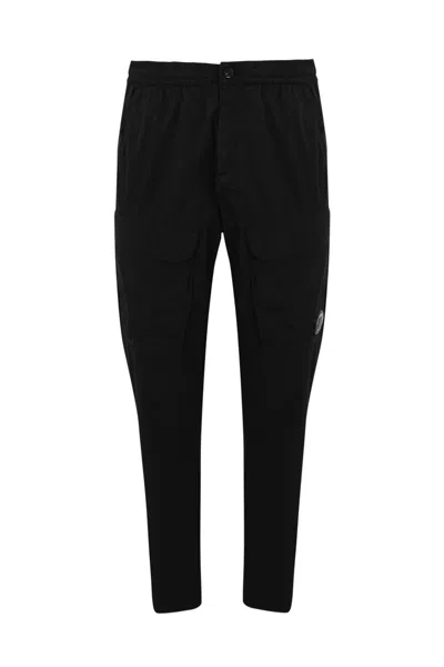 C.p. Company 50 Thread Stretch Cargo Pants In Black