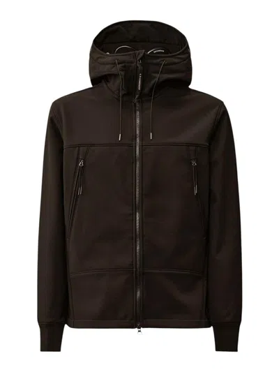C.p. Company Hooded Long-sleeved Jacket In Black