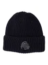 C.p. Company Accessories Knit Cap In Extrafine Merino Wool In Black