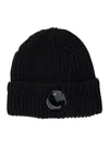 C.p. Company Accessories Knit Cap In Extrafine Merino Wool In Blue