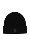 C.p. Company Cp Company Accessories Knit Cap In Extrafine Merino Wool In Black