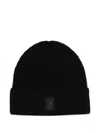 C.p. Company Cp Company Accessories Knit Cap In Extrafine Merino Wool In Black