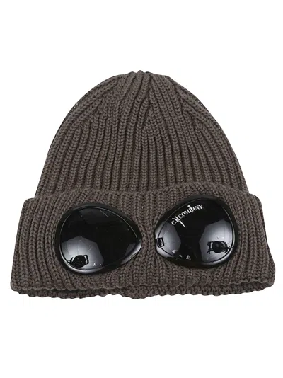 C.p. Company Accessories Knit Cap In Extrafine Merino Wool In Brown