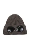 C.p. Company Accessories Knit Cap In Extrafine Merino Wool In Gray