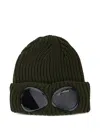 C.p. Company Accessories Knit Cap In Extrafine Merino Wool In Green