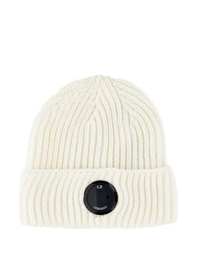 C.p. Company Accessories Knit Cap In Extrafine Merino Wool In Neutral