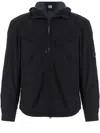C.p. Company Adjustable Hooded Nylon Jacket In Blue