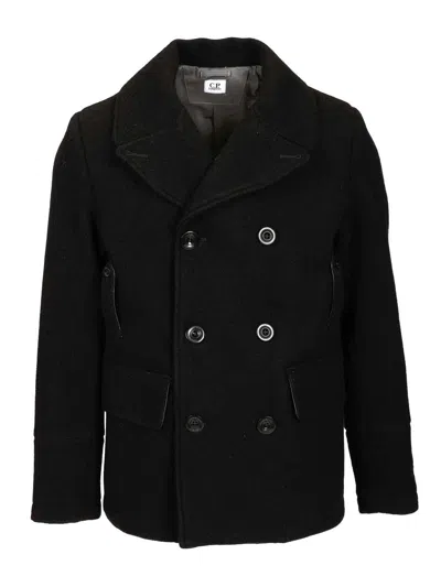 C.p. Company Adv - Medium Jacket In Duffel Coats Black