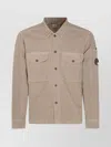 C.p. Company Arm Patch Chest Pockets Long Sleeves In Neutral