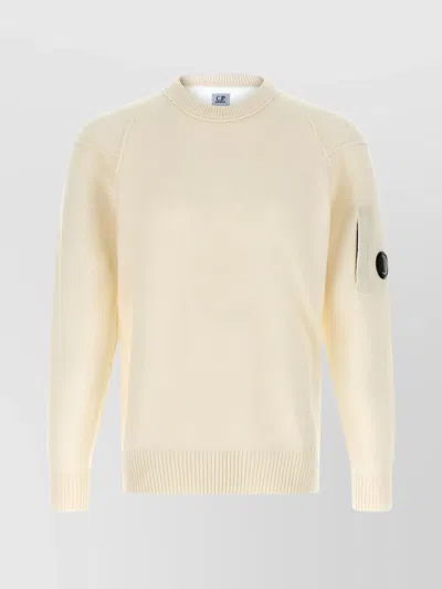 C.P. COMPANY ARM PATCH CREW NECK SWEATER