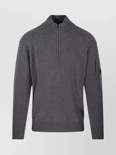 C.p. Company Arm Pocket Cuffs Hem Sweater In Gray