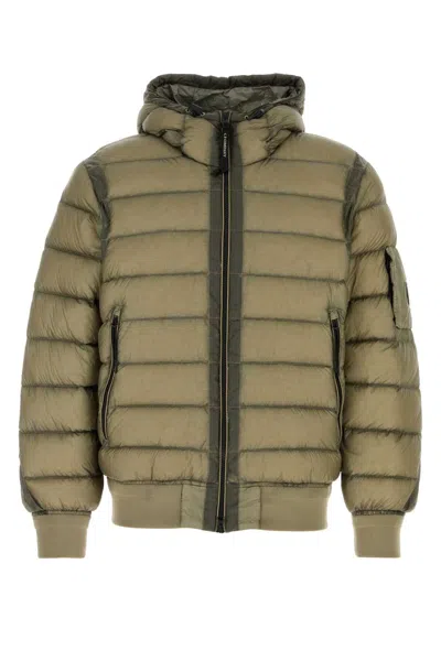C.p. Company Army Green Nylon Down Jacket