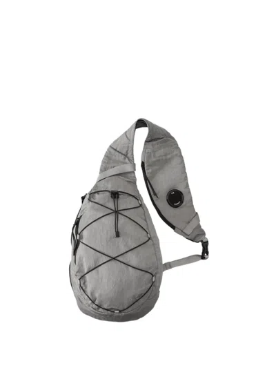 C.p. Company B Lens Drawstring Shoulder Bag In Gray
