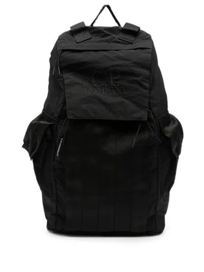 C.p. Company Backpack With Embroidered Logo In Black