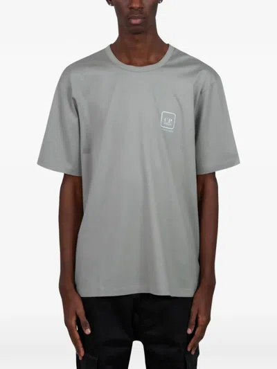 C.p. Company Badge T-shirt In Gray