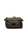 C.p. Company Functional Nylon Belt Bag With Prominent Logo In Green
