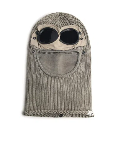 C.p. Company Balacava 'goggle' In Beige Wool