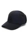 C.p. Company Structured Baseball Cap With Curved Visor And Embroidered Eyelets In 888 Total Eclipse