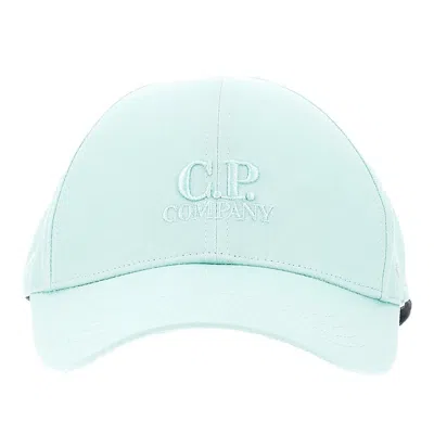 C.p. Company Baseball Hat With Logo Embroidery Kids In Green