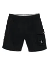 C.p. Company C.p.company Cotton Cargo Shorts With Lens In 999 Black