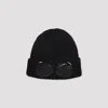 C.p. Company Black Lenses Textured Beanie Hat In Blue