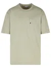 C.p. Company Relaxed Fit Cotton T-shirt With Chest Pocket Detail In Green