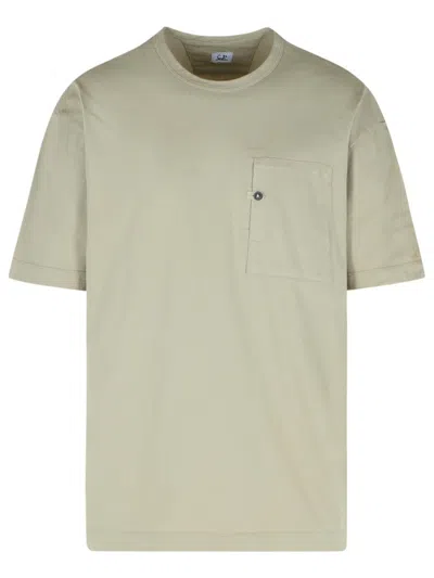 C.p. Company Relaxed Fit Cotton T-shirt With Chest Pocket Detail In Green