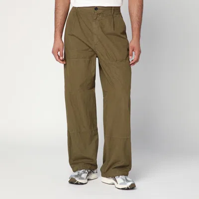 C.P. COMPANY C.P. COMPANY BEIGE-GREEN COTTON TROUSERS