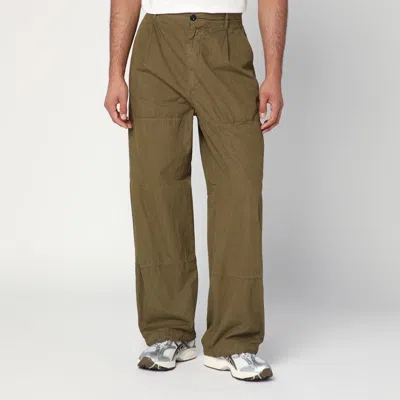 C.p. Company Beige-green Cotton Trousers Men