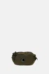 C.p. Company Functional Nylon Belt Bag With Prominent Logo In Green