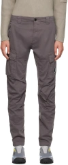 C.p. Company Taupe Lens Ergonomic Cargo Pants In Black