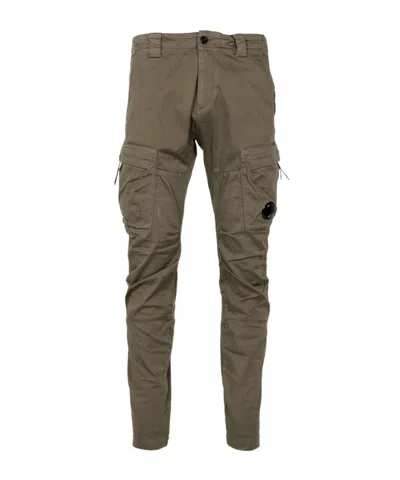 C.p. Company Belt Loop Work Casual Pants In Green