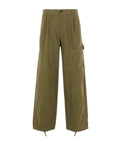 C.p. Company Belt Loops Slacks In Green