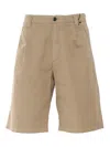 C.p. Company Shorts In Beige