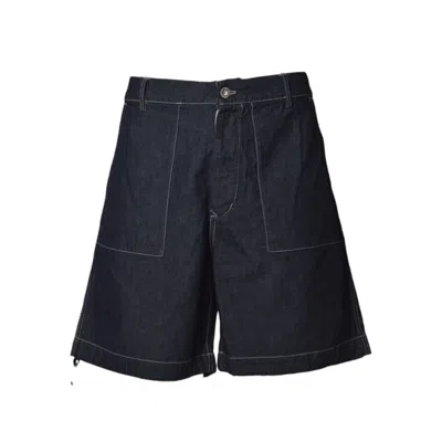 C.p. Company Bermuda 3/1 Denim In Blue Cotton