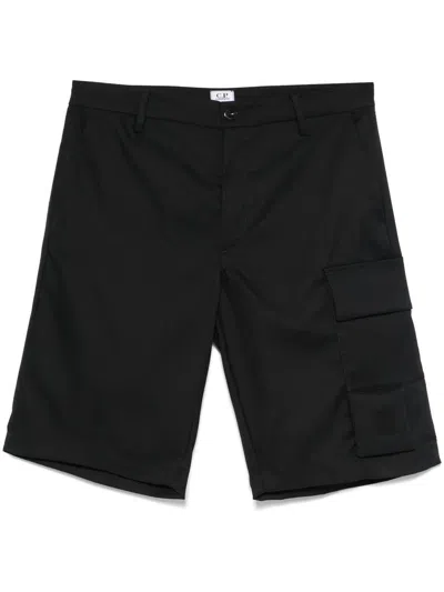 C.p. Company Tailored Black Cargo Bermudas