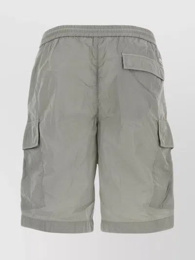 C.p. Company Bermuda Shorts With Elasticated Waistband And Cargo Pockets In Gray