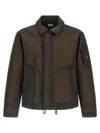 C.p. Company Bi-film Felt Jacket Puffer Jackets Green In Black