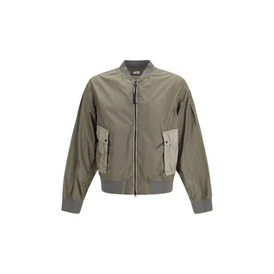 C.p. Company C. P. Company Bi-tm Mixed Lens Bomber Jacket In Green