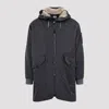 C.p. Company Long Jacket In Nylon B In Black