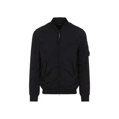 C.p. Company C.p.company Nycra-r Bomber Jacket With Lens In Black