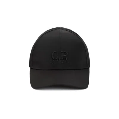 C.P. COMPANY BLACK CHROME-R LOGO CAPS