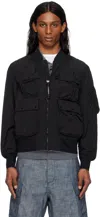 C.p. Company Black Chrome-r Multipocket Bomber Jacket In 999 Black