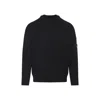 C.p. Company Ribbed Pullover With Sleeve Pocket And Cuffs In Black