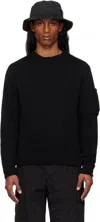 C.p. Company Crewneck Wool Sweater In Gold