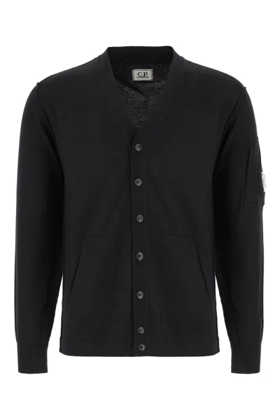 C.P. COMPANY BLACK COTTON CARDIGAN
