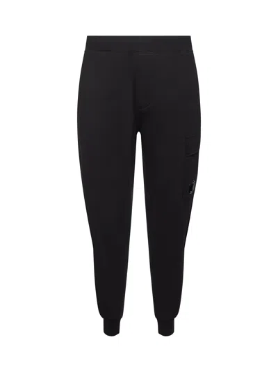 C.p. Company Black Cotton Cargo Sweatpants Trousers